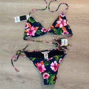 Juicy Couture Triangle Bra + Flirt String Bottom Bikini Set